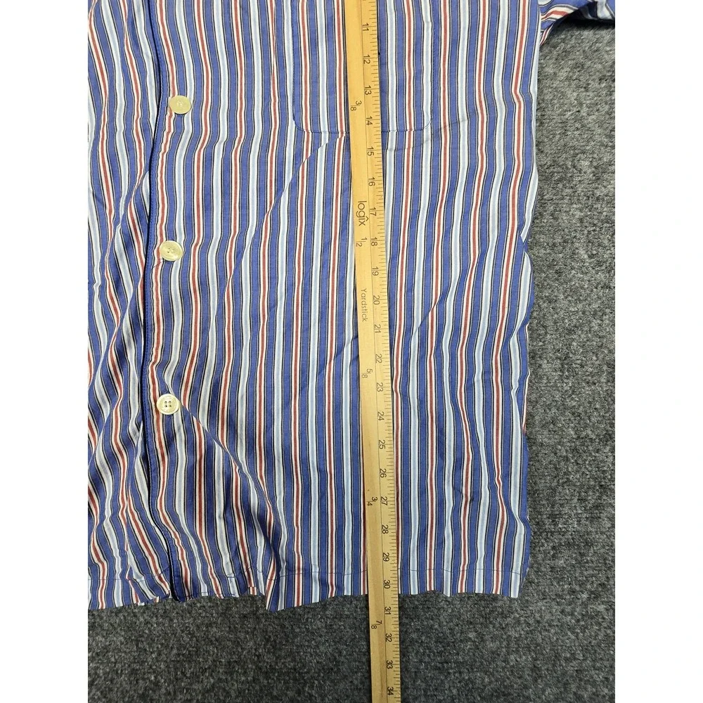 Polo Ralph Lauren Sleepwear Shirt Mens XL Vertical Stripes Large Buttons Cotton